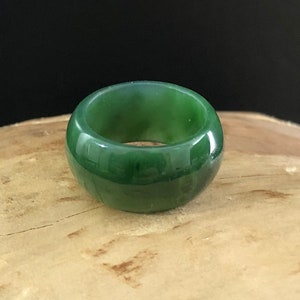 10MM Canadian Nephrite Jade Band Ring - Band - Natural Jade - Real Jade - Jade Ring