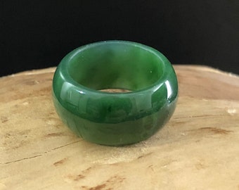 10MM Canadian Nephrite Jade Band Ring - Band - Natural Jade - Real Jade - Jade Ring