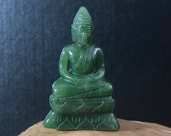 Canadian Jade Thai Buddha Carving - 3 Sizes Available, Jade carving, Jade Buddha