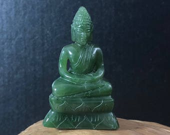 カナダ産翡翠タイ仏像彫刻 - 3サイズあり、翡翠彫刻、翡翠仏像 - Etsy 日本