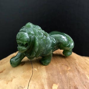 Canadian Jade Lion Carving - Multiple Sizes - Jade Figurine