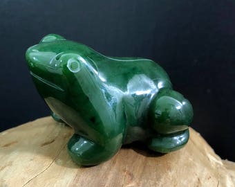 Canadian Nephrite Jade Frog - Multiple Sizes -