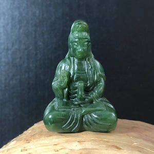 Canadian Nephrite Jade Guanyin Carving - Guanyin - Buddha - Jade Carving