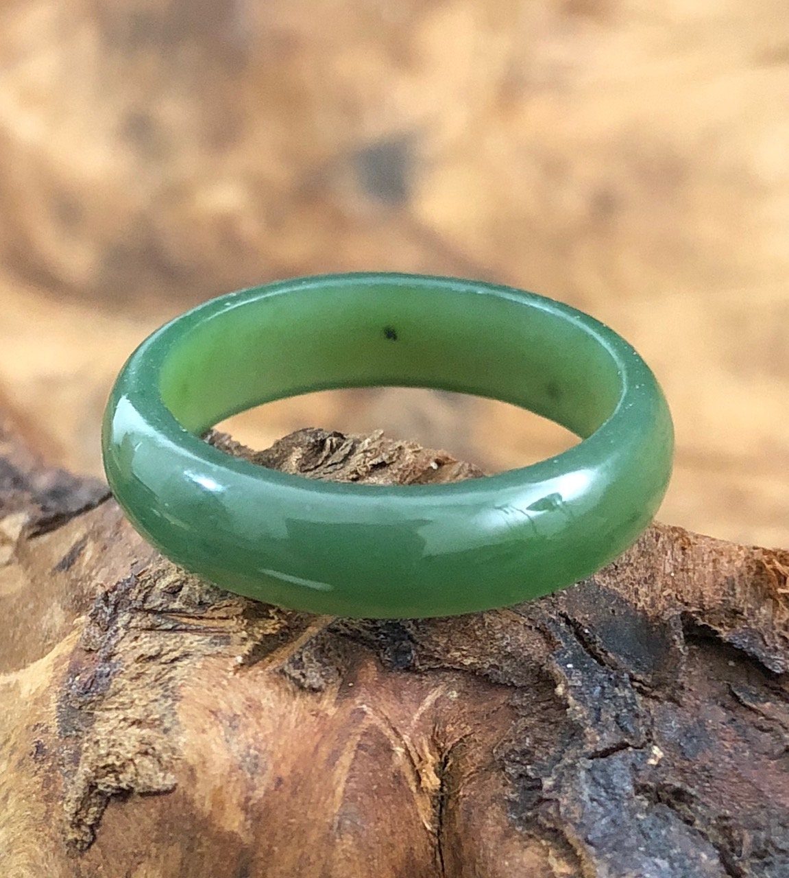 Canadian Nephrite Jade Narrow Band Ring Jade Ring - Etsy