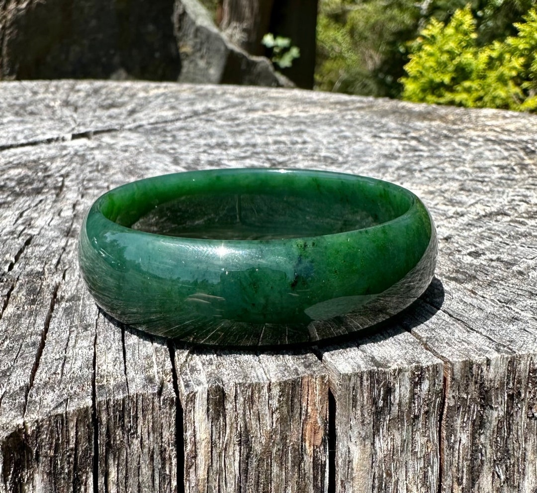 Canadian Nephrite Jade Bangle 54mm X 16.5mm Jade Bracelet Authentic