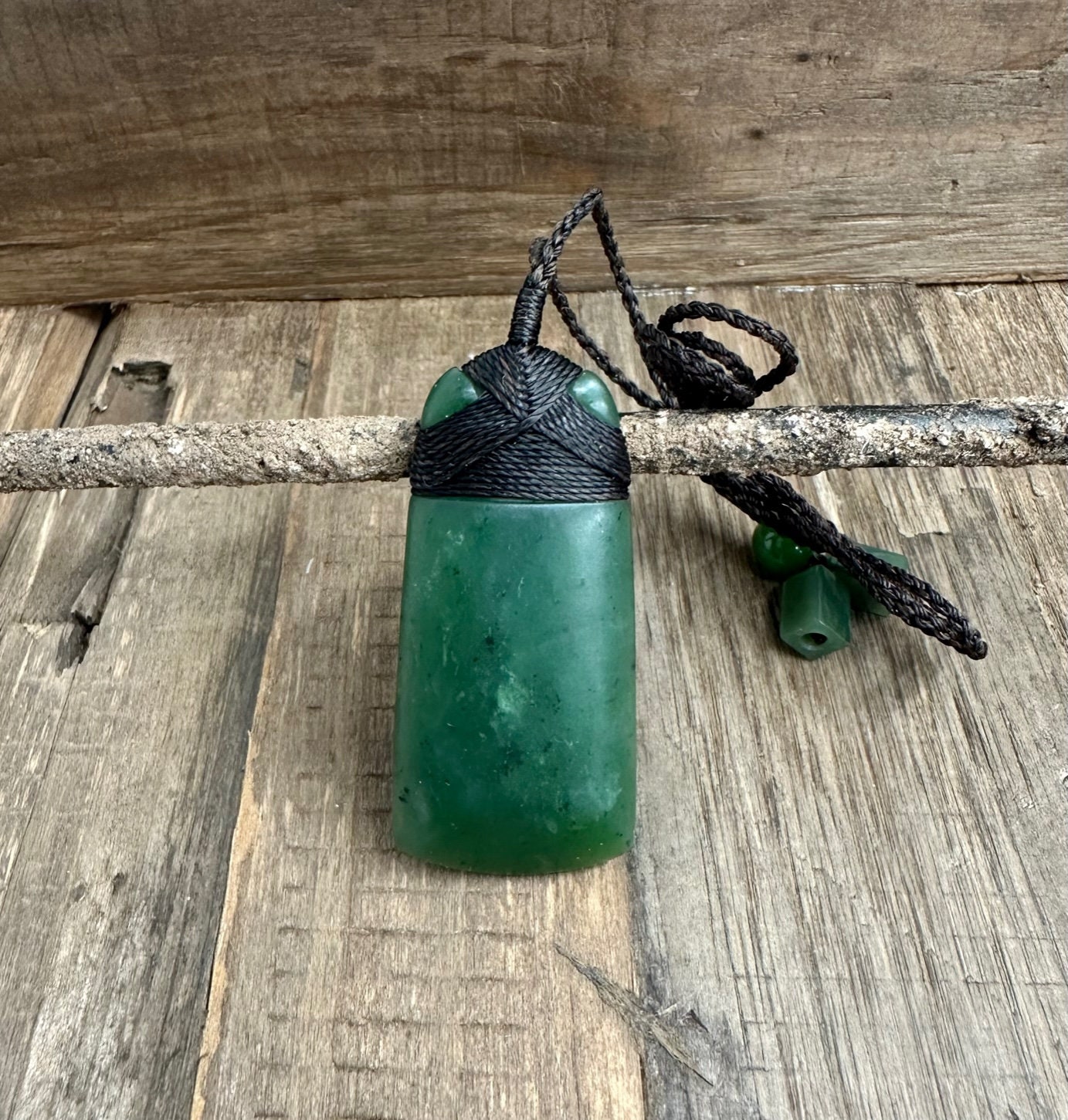 Maori toki sale jade necklace