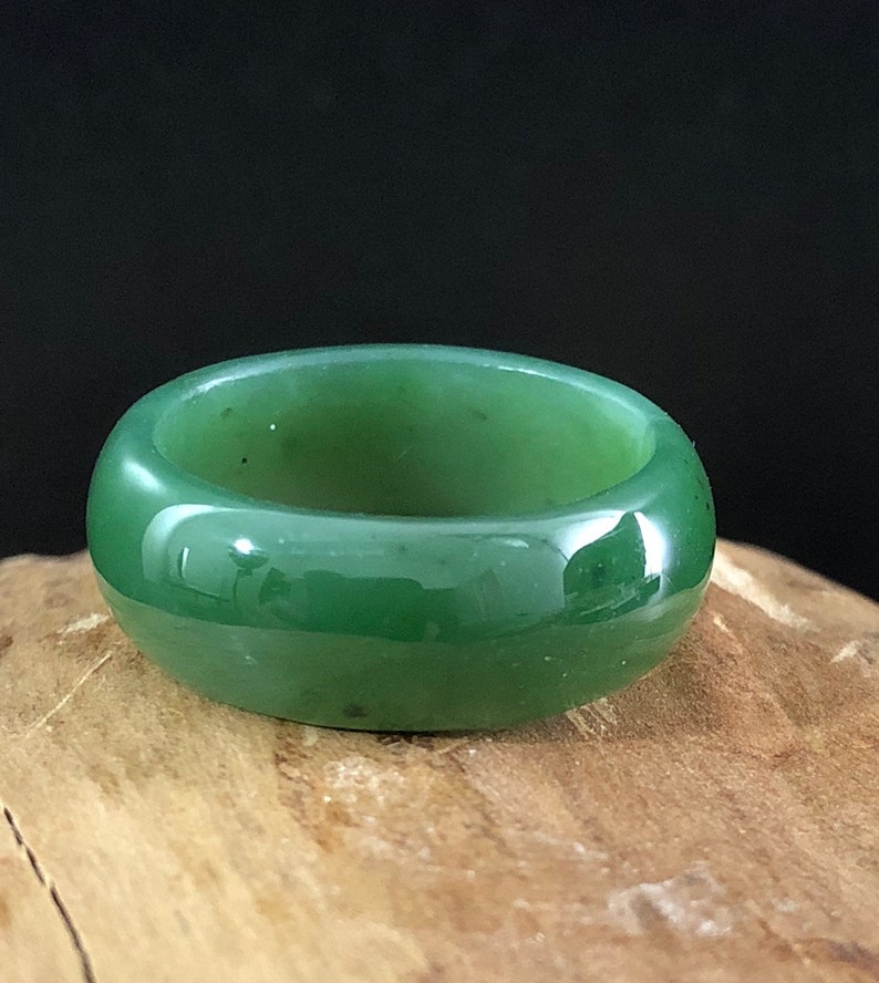 8MM Canadian Nephrite Jade Band Ring Band Natural Jade Etsy