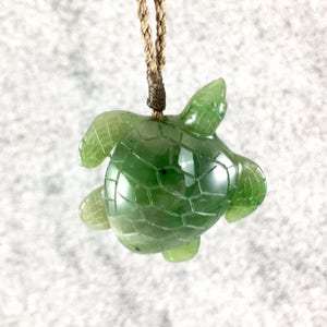 Canadian Nephrite Jade Turtle Pendant Jade Necklace Turtles image 4