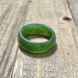 8MM Canadian Nephrite Jade Band Ring - Band - Natural Jade - Real Jade - Jade Ring