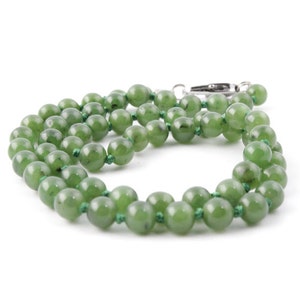 Canadian 6mm B Grade Bead Necklace, Canadian Jade -  Jade Necklace