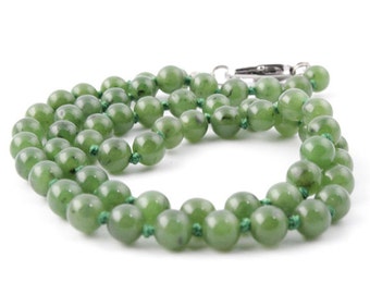 Canadian 6mm B Grade Bead Necklace, Canadian Jade -  Jade Necklace