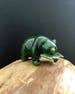 Canadian Jade Bear With Fish - Multiple Sizes  - Jade Carving - Jade Figurine - Natural Jade - Authentic Jade 