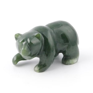 Canadian Jade Bear Walking - Natural Jade - Jade Figurine