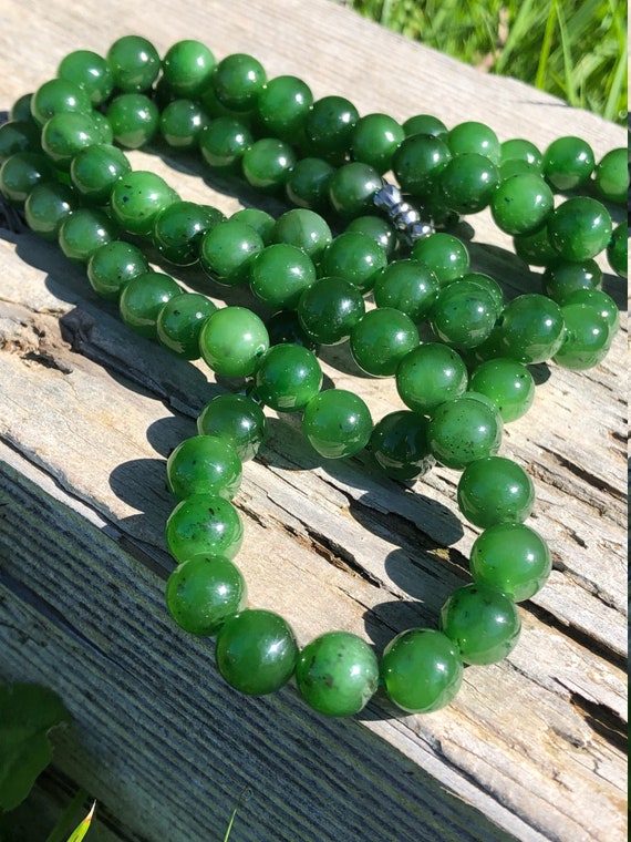 Natural Jadeite Jade Gemstone Hand-knotted Bead Necklace with Laughing –  Gems Dynasty Crystals