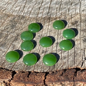 Canadian Nephrite Jade Cabochons - Round - Multiple Sizes - Sold Individually
