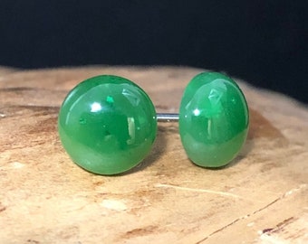 Canadian Jade Stud Earrings - 6mm or 8mm