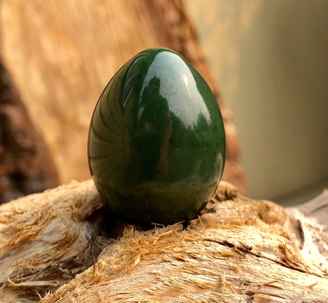Canadian Nephrite Jade Display Egg Available in 3 Different Sizes Sold
