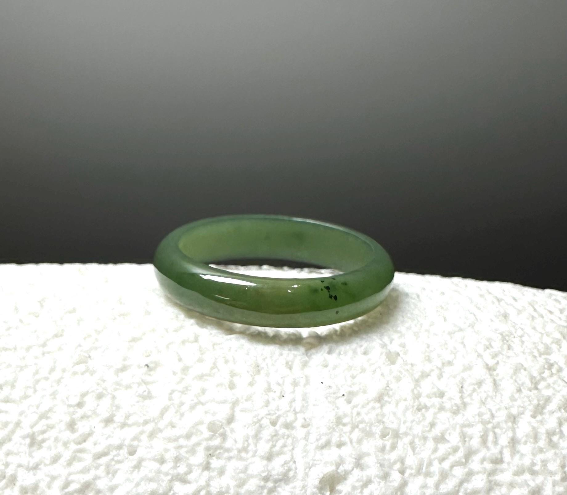 Bague en jade lavande Jadéite naturelle 13 x 10mm Bague en montage