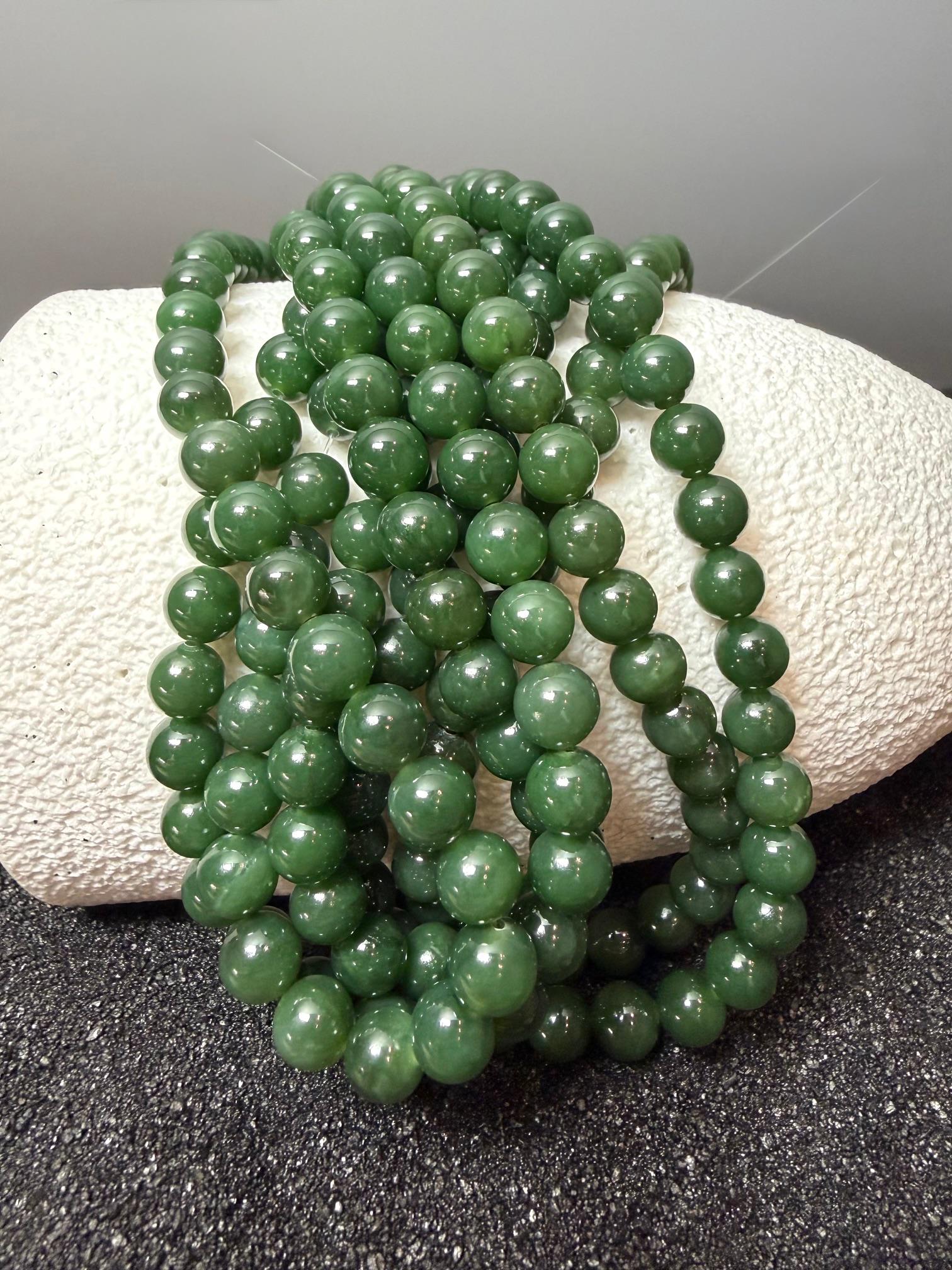 8mm Jade Beads, A Grade Canadian Nephrite (strands Sold