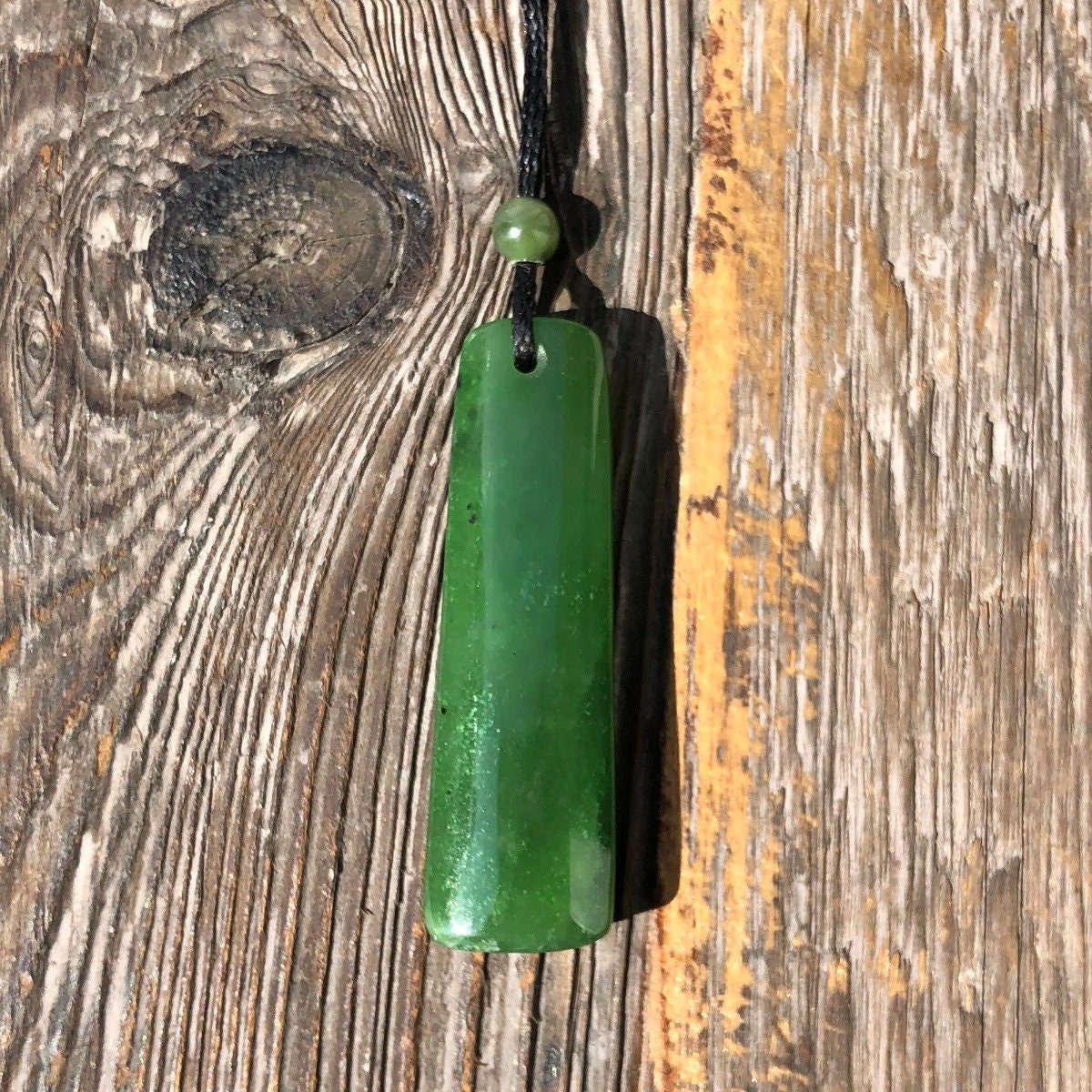 Canadian Nephrite Jade Nugget Pendant - Jade Necklace - Green Jade - Natural Jade