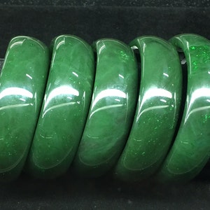 Candian Nephrite Jade Bangles Dark Rich Green Multiple Sizes image 3
