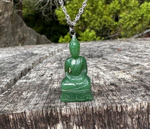 Canadian Nephrite Jade Thai Buddha Pendant
