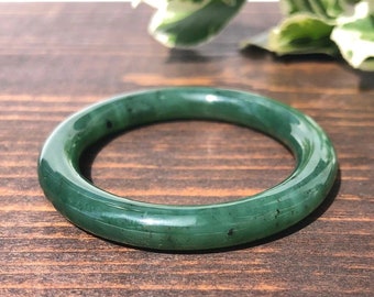 Canadian Nephrite Jade Baby Bangle - 40mm - Jade Bracelet - Green Jade - Natural Jade