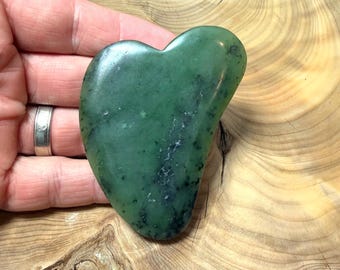 Canadian Nephrite Jade Gua Sha Facial Tool - Natural Jade