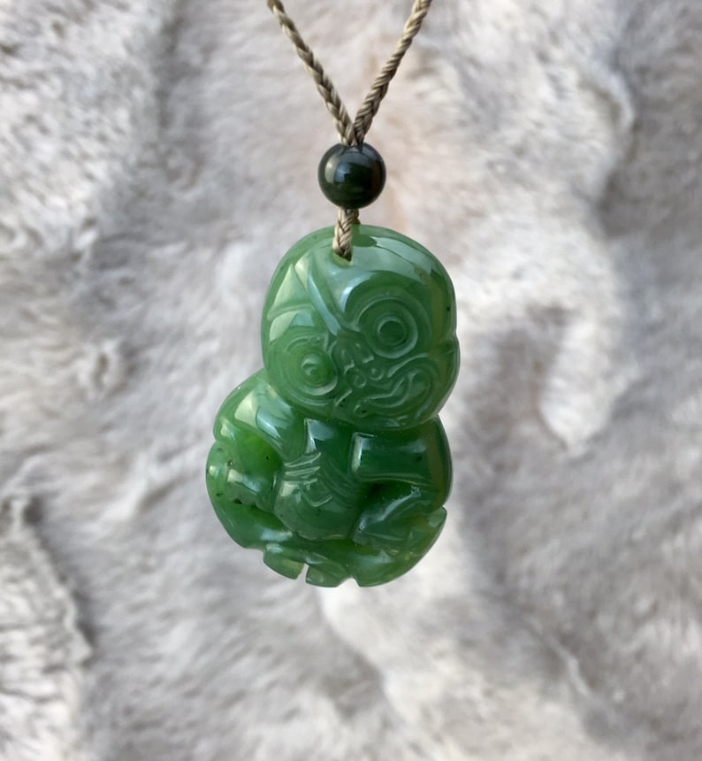 Canadian Nephrite Jade Tiki Pendant 2 Sizes Jade Necklace - Etsy