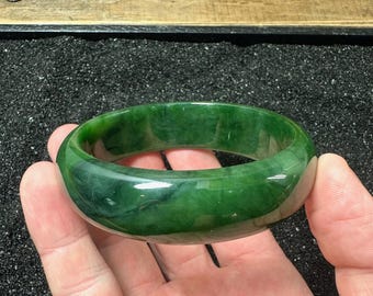 Canadian Nephrite Jade Bangle  65mm x 20mm - Jade Bracelet
