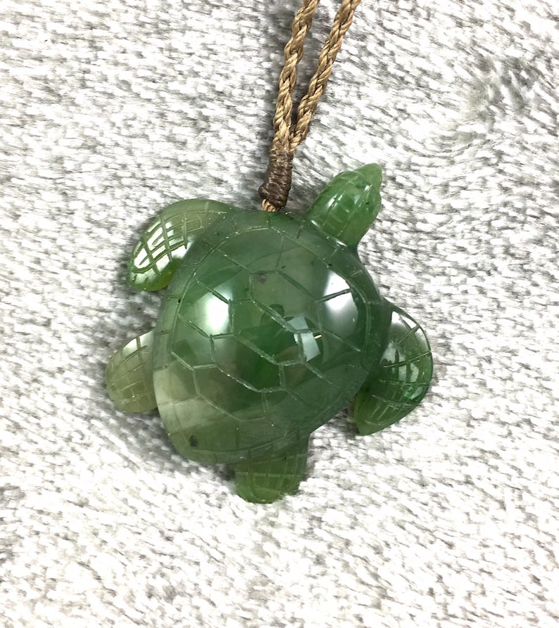 Canadian Nephrite Jade Turtle Pendant Jade Necklace Turtles image 2