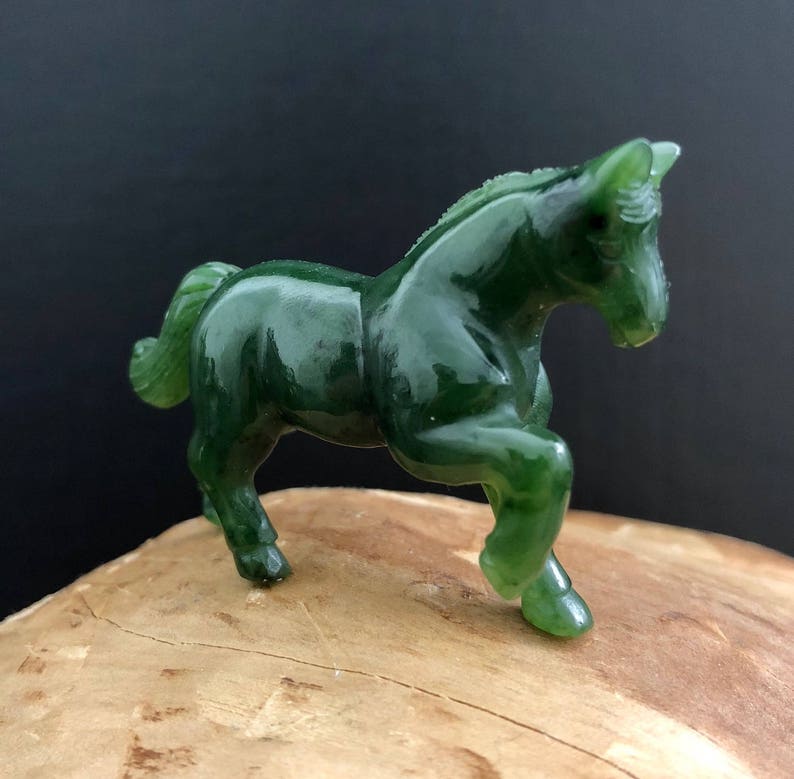 Canadian Nephrite Jade Horse Multiple Sizes Horse Figurine Etsy
