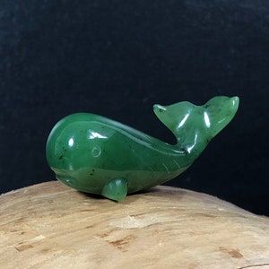 Canadian Jade Whale Figurine - Jade Carving - Moby Dick