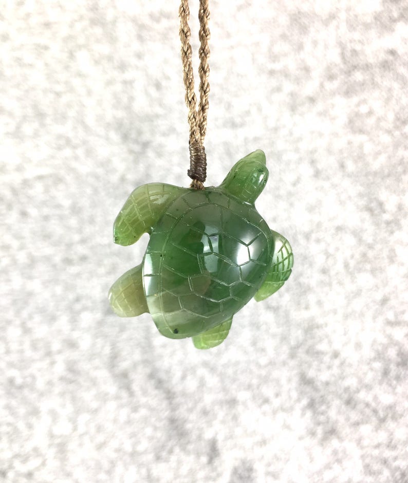 Canadian Nephrite Jade Turtle Pendant Jade Necklace Turtles image 3