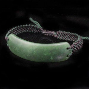 Canadian Jade Mens Matte Bracelet 1833-11w Nephrite Jade Green Jade Natural Jade image 3