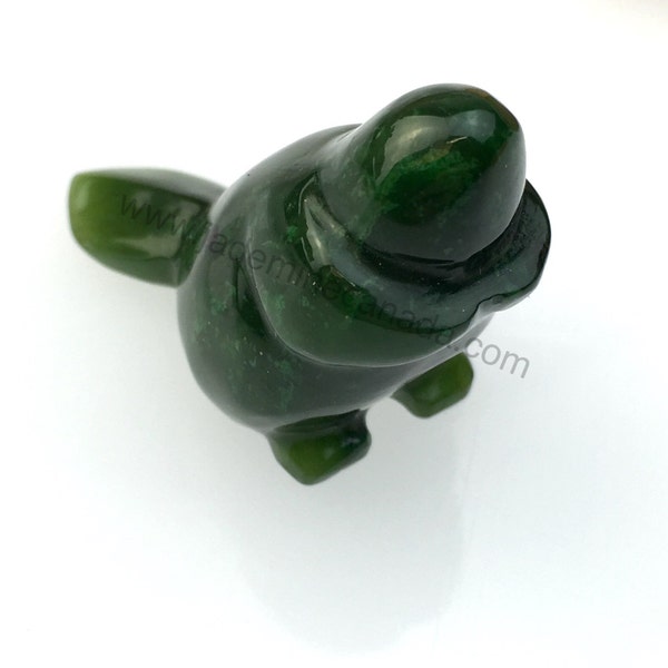 Canadian Nephrite Jade Beaver Carving - Multiple Sizes