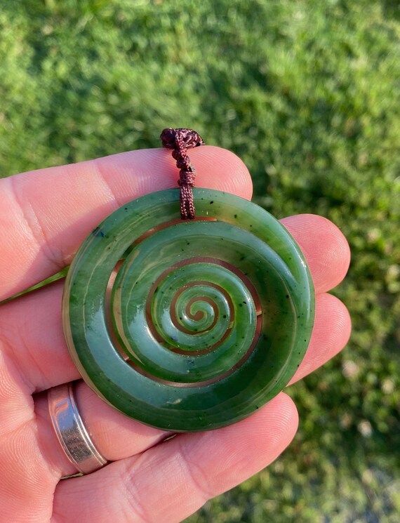 Jade spiral hotsell necklace