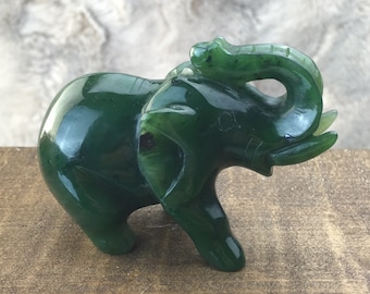 Kanadische Jade Elefant schnitzen - mehrere Größen - einzeln verkauft