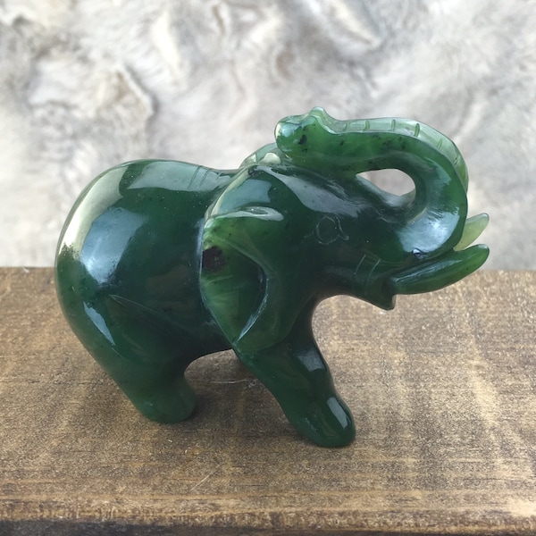 Jade Elephant Figurine Etsy