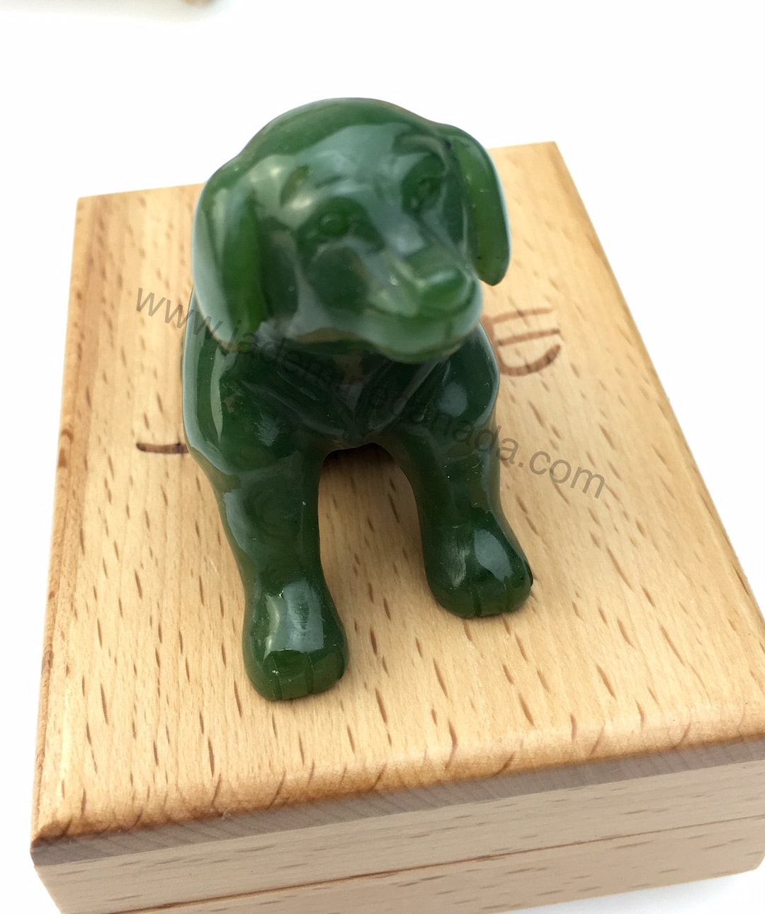 Canadian Jade Dog Carving Lab Multiple Sizes Jade Figurine Year of the