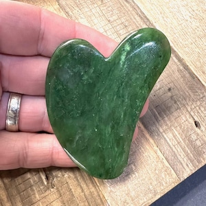 Canadian Nephrite Jade Gua Sha Facial Tool - Natural Jade