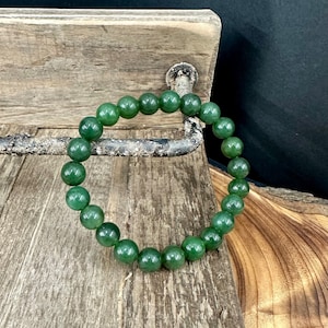 8mm Canadian Nephrite Jade Bead Bracelet