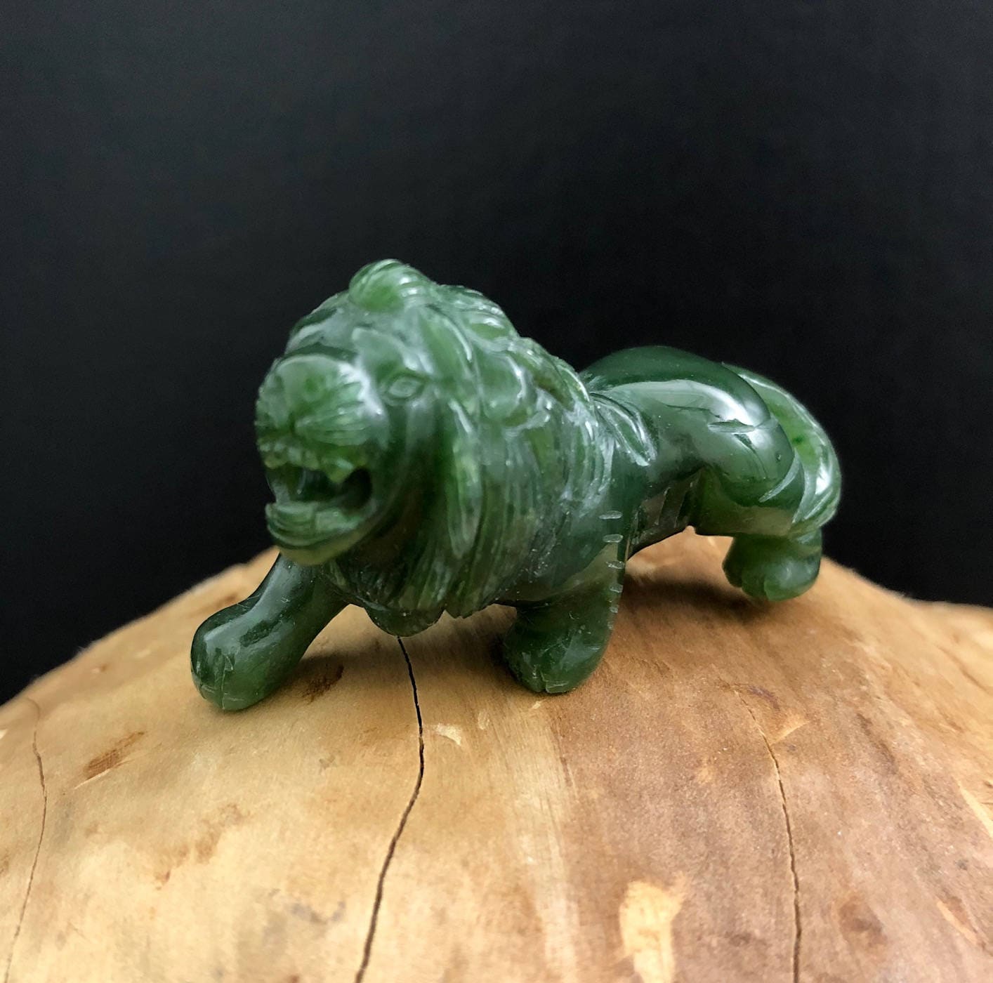 Canadian Jade Lion Carving Multiple Sizes Jade Figurine Etsy