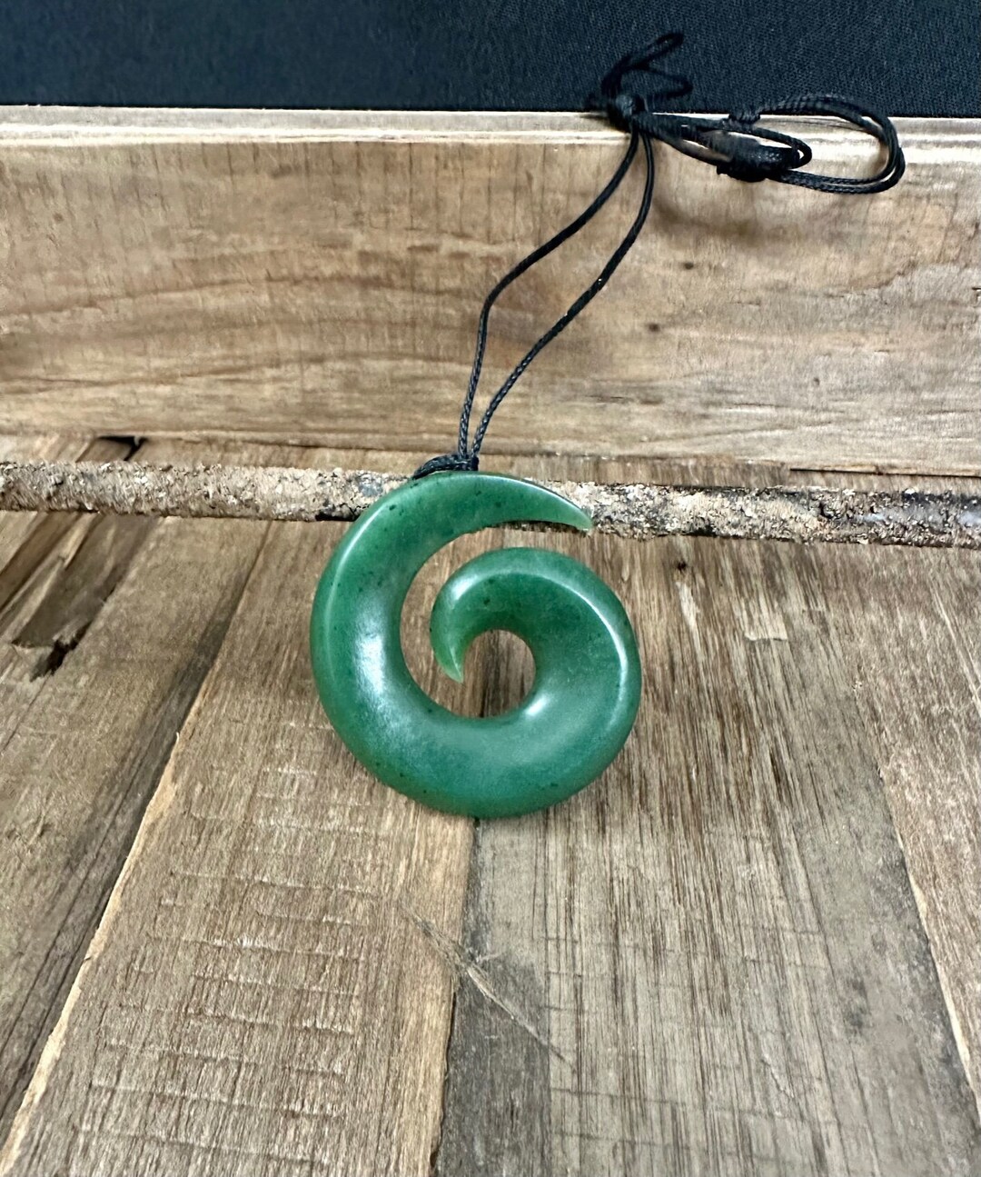 Canadian Nephrite Jade Koru Pendant Jade Necklace Maori Natural Jade