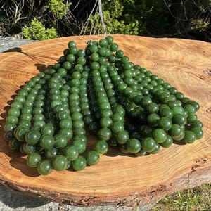 12mm Jade Beads, A Grade Canadian Nephrite (strands sold individually)