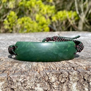 Canadian Jade Mens Matte Bracelet 1833-11w Nephrite Jade Green Jade Natural Jade image 6