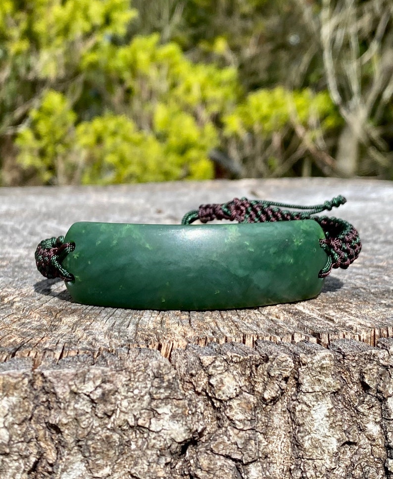 Canadian Jade Mens Matte Bracelet 1833-11w Nephrite Jade Green Jade Natural Jade image 6