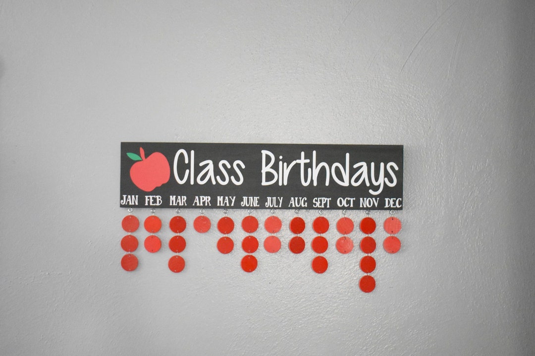 Class Birthday Sign, Classroom Birthday Sign, Teacher Gift, Teacher