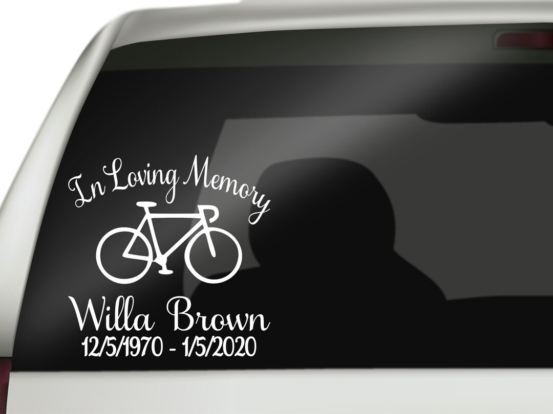 In Loving Memory Bike Decal Remembrance Decal in Loving Etsy