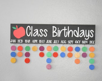 Class Birthday Sign, Classroom Birthday Sign, Teacher Gift, Teacher Appreciation, Birthday Sign, Celebration Sign, Days to Remember